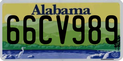 AL license plate 66CV989