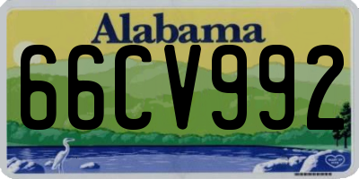 AL license plate 66CV992