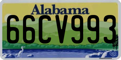AL license plate 66CV993