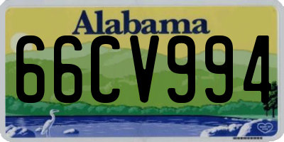 AL license plate 66CV994