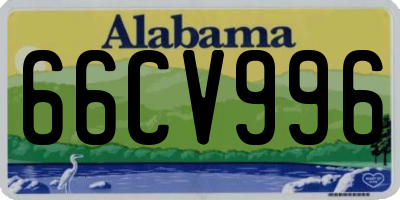 AL license plate 66CV996