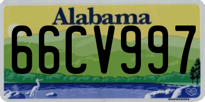 AL license plate 66CV997