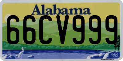 AL license plate 66CV999