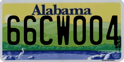 AL license plate 66CW004