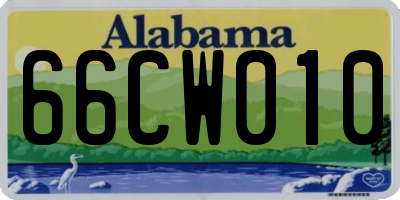AL license plate 66CW010