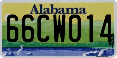 AL license plate 66CW014