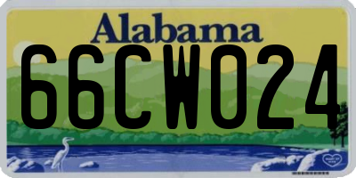 AL license plate 66CW024