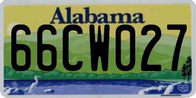 AL license plate 66CW027