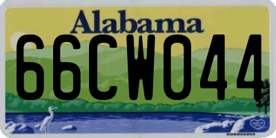 AL license plate 66CW044