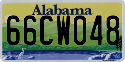 AL license plate 66CW048