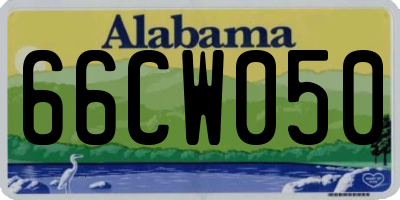 AL license plate 66CW050