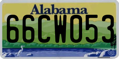 AL license plate 66CW053