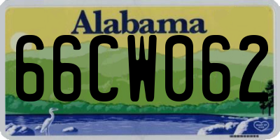 AL license plate 66CW062