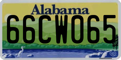 AL license plate 66CW065