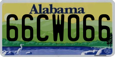 AL license plate 66CW066