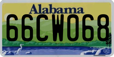 AL license plate 66CW068