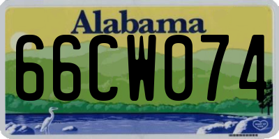 AL license plate 66CW074
