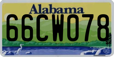 AL license plate 66CW078