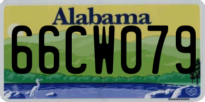 AL license plate 66CW079