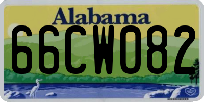 AL license plate 66CW082