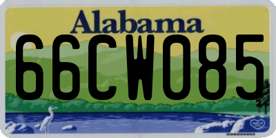 AL license plate 66CW085