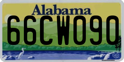 AL license plate 66CW090