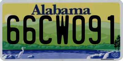 AL license plate 66CW091