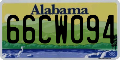 AL license plate 66CW094