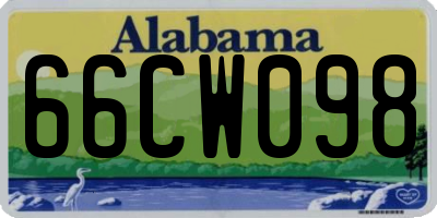 AL license plate 66CW098
