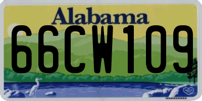 AL license plate 66CW109