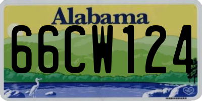 AL license plate 66CW124