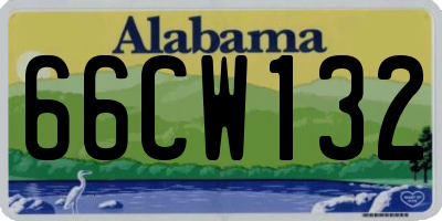 AL license plate 66CW132