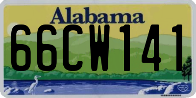 AL license plate 66CW141
