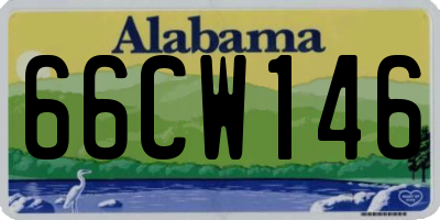 AL license plate 66CW146