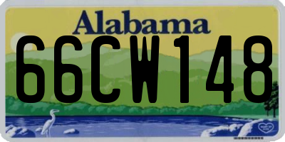 AL license plate 66CW148
