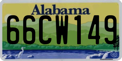 AL license plate 66CW149