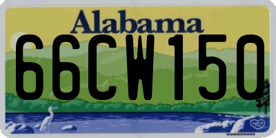 AL license plate 66CW150