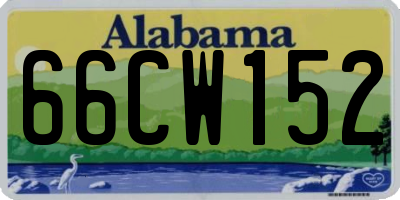 AL license plate 66CW152