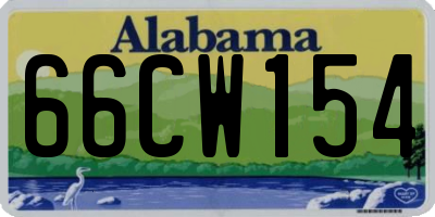 AL license plate 66CW154
