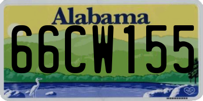 AL license plate 66CW155