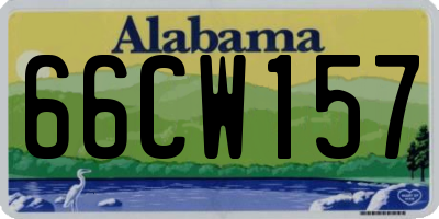AL license plate 66CW157