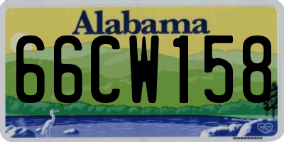 AL license plate 66CW158