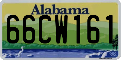 AL license plate 66CW161