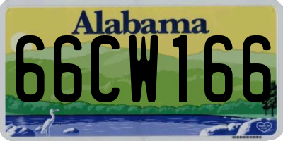 AL license plate 66CW166