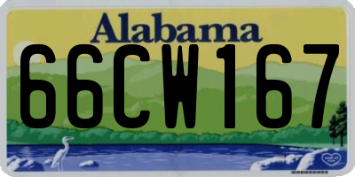 AL license plate 66CW167