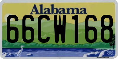 AL license plate 66CW168