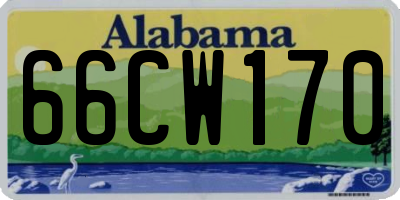 AL license plate 66CW170