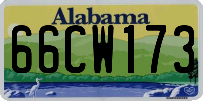 AL license plate 66CW173