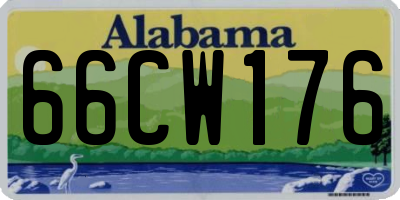 AL license plate 66CW176