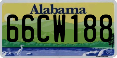 AL license plate 66CW188